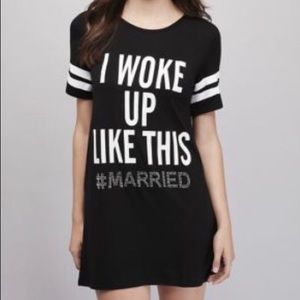Just Married sleep shirt and Bride Leggings